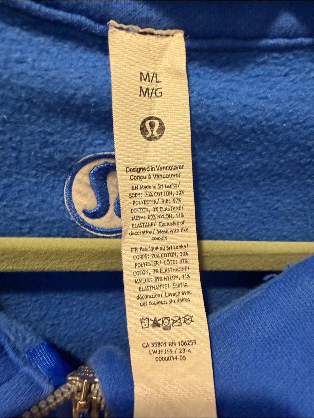 Lululemon Scuba Oversized Funnel-Neck Half Zip Galactic Cobalt M/L - Picture 4 of 9
